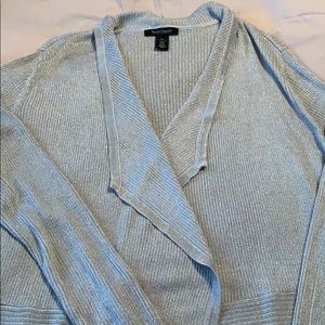 White House Black Market Shimmering Silver Cardigan